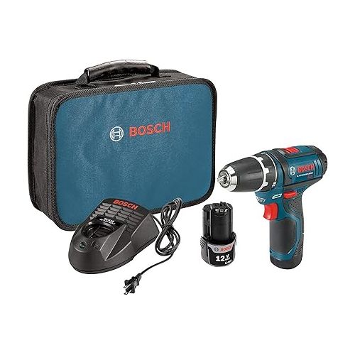  Bosch PS31-2A 12V Max 3/8-In 2-Speed Drill/Driver Kit, 12V Max EC Brushless Palm Edge Router, and the TI14 Titanium Metal Drill Bit Set
