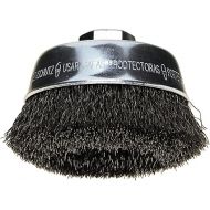 BOSCH WB524 3 1/2-Inch Crimped Carbon Steel Cup Brush, 5/8-Inch x 11 Thread Arbor