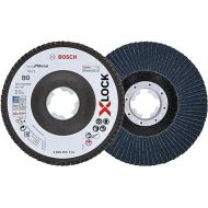 Bosch Professional 260925C114 Flap Disc (X-Lock, Ø 115 mm, grit Size K80, bore Ø 22.23 mm, Angle Grinder Accessories)