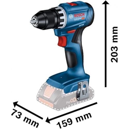  Bosch GSR 18V-45 Professional 500 RPM Keyless 900 g Black, Blue