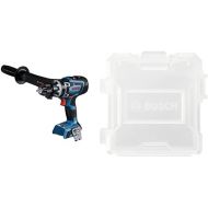 Bosch GSB18V-1330CN PROFACTOR 18V Connected-Ready 1/2 In. Hammer Drill/Driver (Bare Tool)&BOSCH CCSBOXX Clear Storage Box for Custom Case System