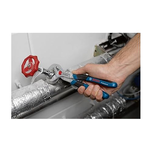  Bosch Professional Water Pump Pliers 250mm 2K Soft Grip Chrome Vanadium Steel