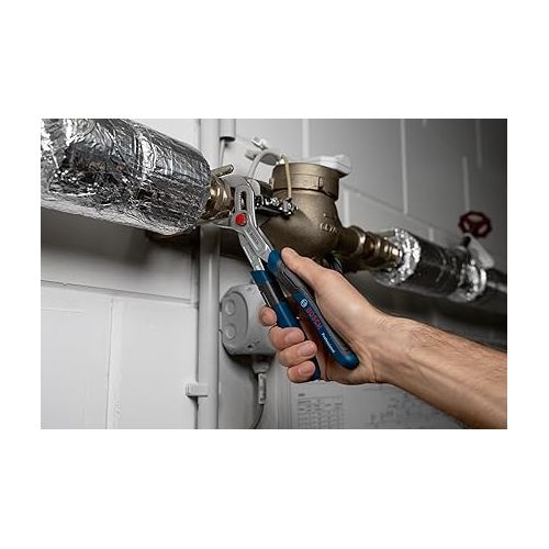 Bosch Professional Water Pump Pliers 250mm 2K Soft Grip Chrome Vanadium Steel