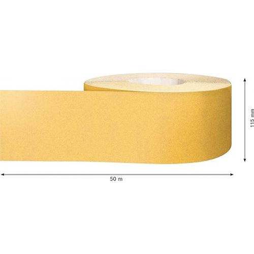  Bosch Professional 1x Expert C470 Sandpaper Roll (for Hardwood, Paint on Wood, Width 115 mm, Length 50 m, Grit 240, Accessories Hand Sanding)