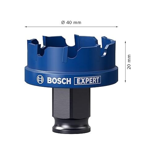  Bosch Professional 1x Expert Sheet Metal Hole Saw (Ø 40 mm, Accessories Rotary Impact Drill)