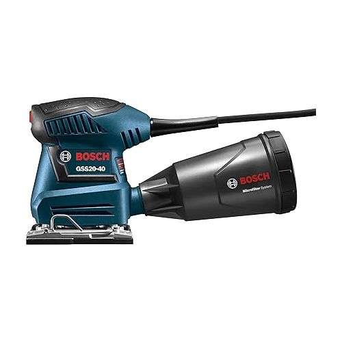  Bosch GSS20-40-RT 2.0 Amp 1/4-Sheet Orbital Finishing Sander (Renewed)