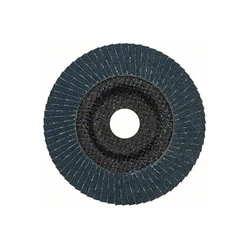  Bosch 2608607355 X551 Flap Disc for Metal Straight, 125mm Ø, 80 Grit, Black/Brown