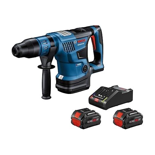  Bosch PROFACTOR 18V HITMAN GBH18V-36CK24 Cordless SDS-max 1-9/16 In. Rotary Hammer Kit, Includes (2) CORE18V 8.0 Ah Performance Batteries + Bosch GBA18V80 CORE18V 8.0 Ah Performance Battery