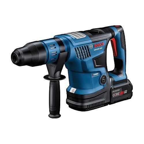  Bosch PROFACTOR 18V HITMAN GBH18V-36CK24 Cordless SDS-max 1-9/16 In. Rotary Hammer Kit, Includes (2) CORE18V 8.0 Ah Performance Batteries + Bosch GBA18V80 CORE18V 8.0 Ah Performance Battery