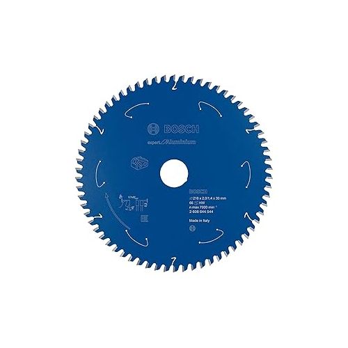  Bosch Professional Expert for Aluminium Circular Saw Blade (Cordless Circular Saw Accessory), Blue, 216 x 30 x 2 mm, 66 Teeth