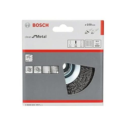  Bosch 2608622057 Tapered Brush, Silver/Green, 100 mm