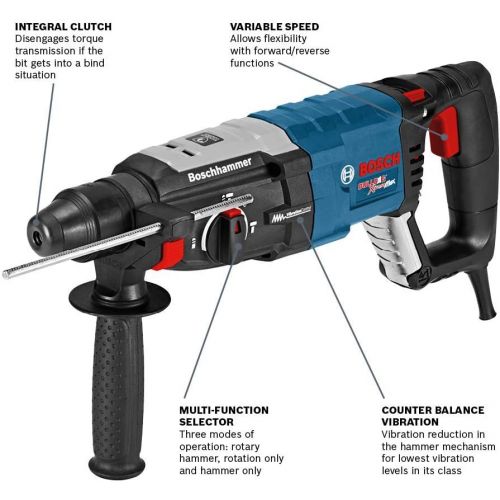  BOSCH GBH2-28L 1-1/8 SDS-plus Bulldog Xtreme Max Rotary Hammer