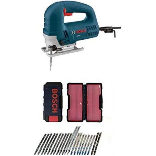  Bosch JS260 120-Volt Top-Handle Jigsaw and 21-Piece T-Shank Contractor Jig Saw Blade Set