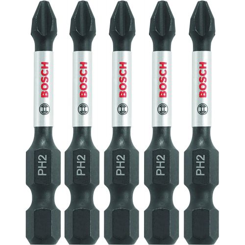  BOSCH ITPH2205 5 Pc. 2 In. Phillips #2 Impact Tough Screwdriving Bit