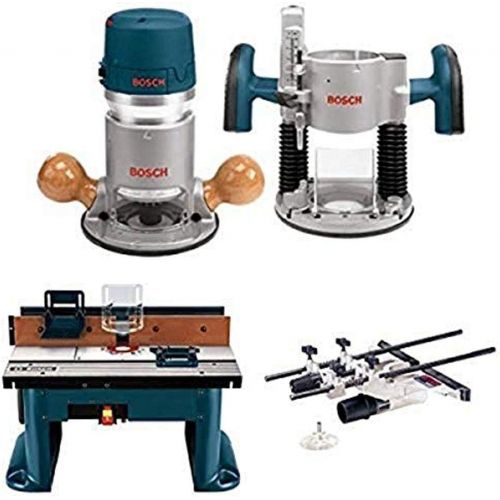  Bosch 1617EVSPK 12 Amp 2-1/4-Horsepower Plunge and Fixed Base Variable Speed Router Kit with Benchtop Router Table and Deluxe Router Edge Guide