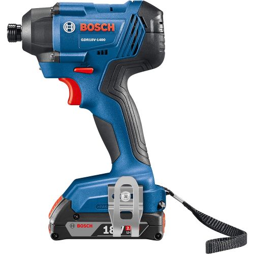  BOSCH GDR18V-1400B12 18V 1/4 In. Hex Impact Driver Kit with 2.0Ah Battery