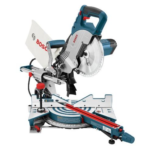  BOSCH CM8S 8-1/2 Inch Single Bevel Sliding Compound Miter Saw, Blue