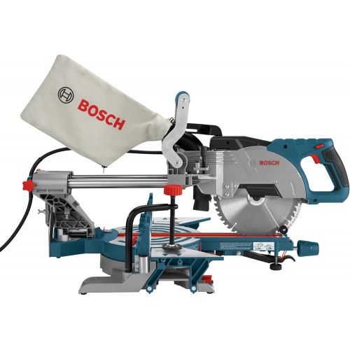  BOSCH CM8S 8-1/2 Inch Single Bevel Sliding Compound Miter Saw, Blue