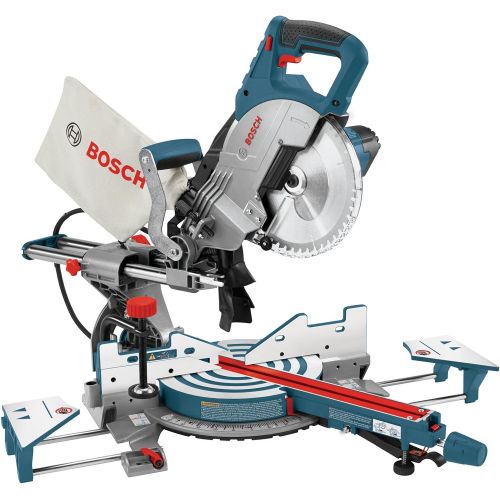  BOSCH CM8S 8-1/2 Inch Single Bevel Sliding Compound Miter Saw, Blue