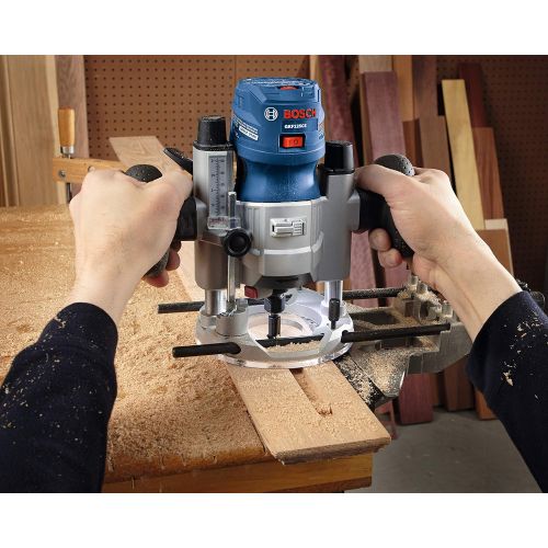  Bosch GKF125CEPK Colt 1.25 HP (Max) Variable-Speed Palm Router Combination Kit , Blue, 5.8 x 11 x 10.5 inches