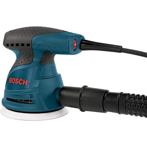  Bosch ROS20VSC Palm Sander - 2.5 Amp 5 Inches Corded Variable Speed Random Orbital Sander/Polisher Kit with Dust Collector and Soft Carrying Bag, Blue