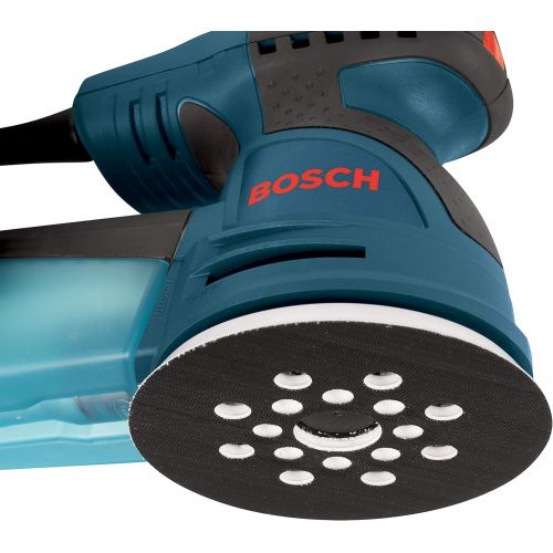  Bosch ROS20VSC Palm Sander - 2.5 Amp 5 Inches Corded Variable Speed Random Orbital Sander/Polisher Kit with Dust Collector and Soft Carrying Bag, Blue