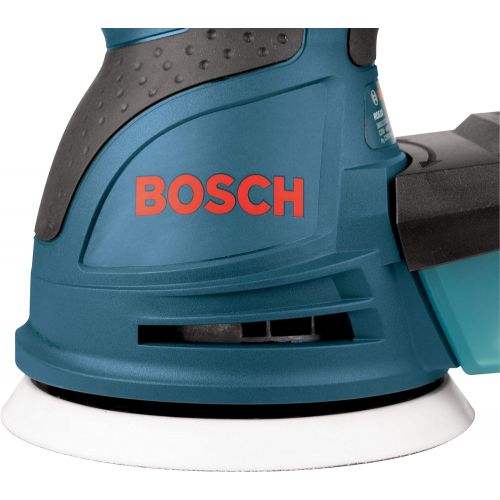  Bosch ROS20VSC Palm Sander - 2.5 Amp 5 Inches Corded Variable Speed Random Orbital Sander/Polisher Kit with Dust Collector and Soft Carrying Bag, Blue