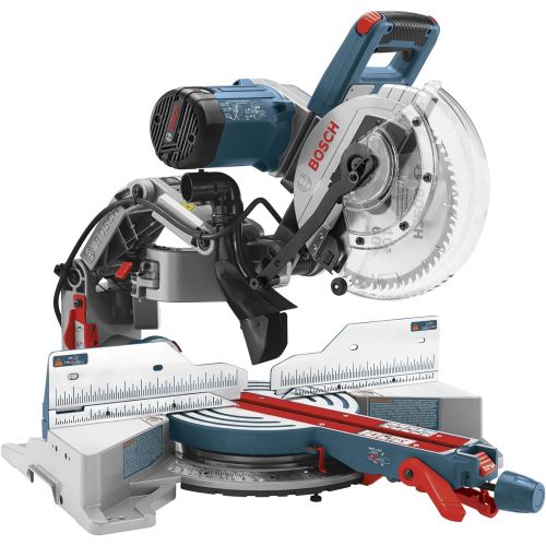  BOSCH CM10GD Compact Miter Saw - 15 Amp Corded 10 Inch Dual-Bevel Sliding Glide Miter Saw with 60-Tooth Carbide Saw Blade, Blue