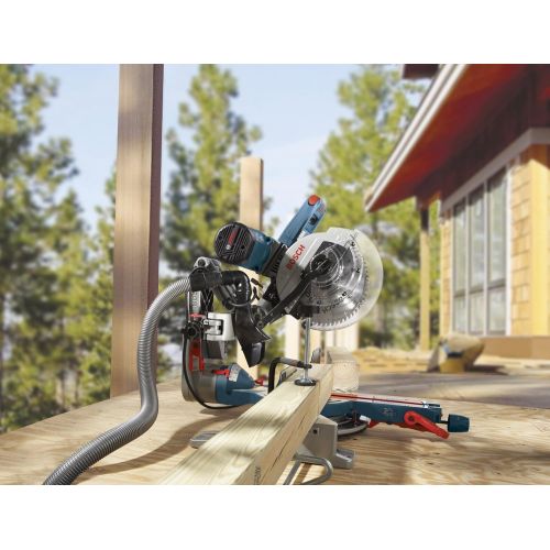  BOSCH CM10GD Compact Miter Saw - 15 Amp Corded 10 Inch Dual-Bevel Sliding Glide Miter Saw with 60-Tooth Carbide Saw Blade, Blue