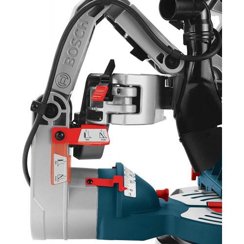  BOSCH CM10GD Compact Miter Saw - 15 Amp Corded 10 Inch Dual-Bevel Sliding Glide Miter Saw with 60-Tooth Carbide Saw Blade, Blue