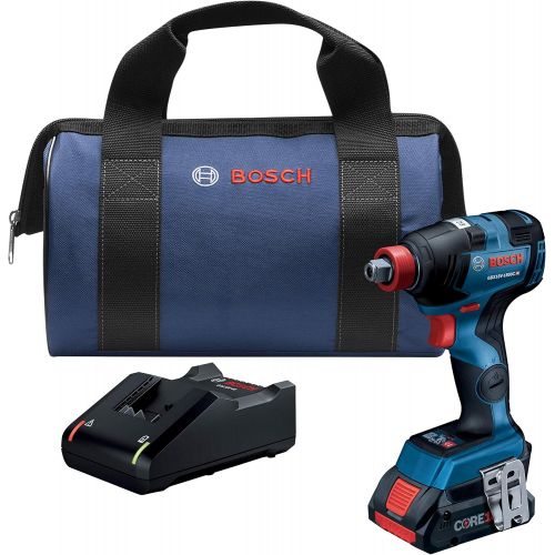  BOSCH GDX18V-1800CB15 Freak 18V EC Brushless Connected-Ready 1/4 In. and 1/2 In. Two-In-One Bit/Socket Impact Driver Kit with (1) CORE18V 4.0 Ah Compact Battery