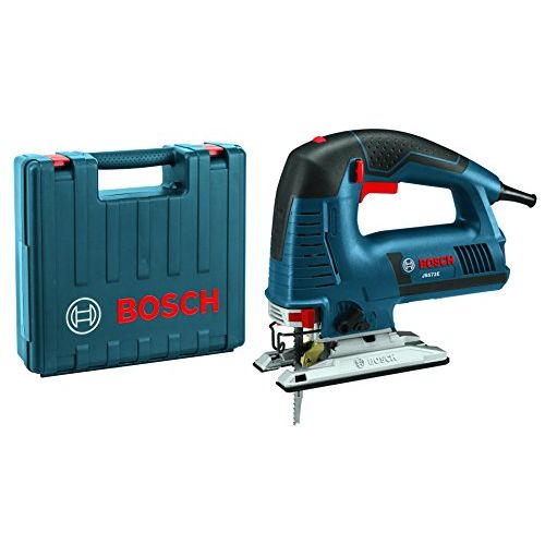  BOSCH Power Tools Jigsaw Kit - JS572EK - 7.2 Amp Corded Variable Speed Top-Handle Jig Saw Kit with Assorted Blades and Carrying Case