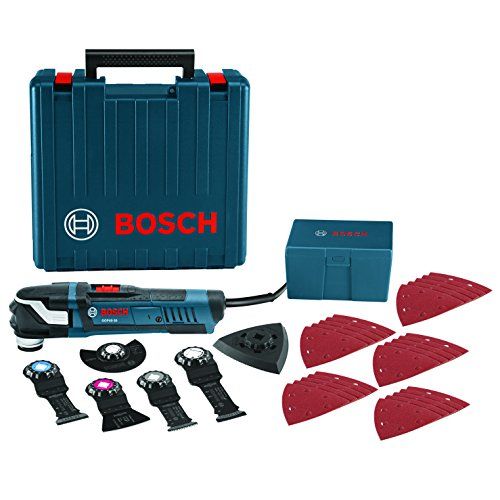  BOSCH Power Tools Oscillating Saw - GOP40-30C a€“ StarlockPlus 4.0 Amp Oscillating MultiTool Kit Oscillating Tool Kit Has No-touch Blade-Change System, 32 Accessories and Case