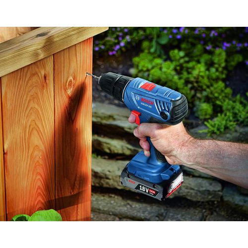  BOSCH 18V 2-Tool Combo Kit with 1/2 In. Compact Drill/Driver and 1/4 In. Hex Impact Driver GXL18V-26B22