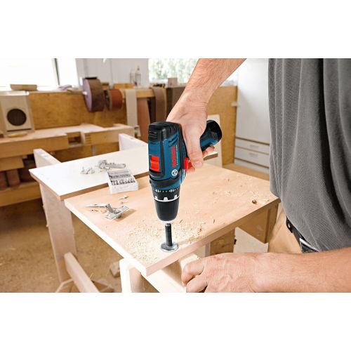 BOSCH Power Tools Combo Kit CLPK22-120 - 12-Volt Cordless Tool Set (Drill/Driver and Impact Driver) with 2 Batteries, Charger and Case , Blue