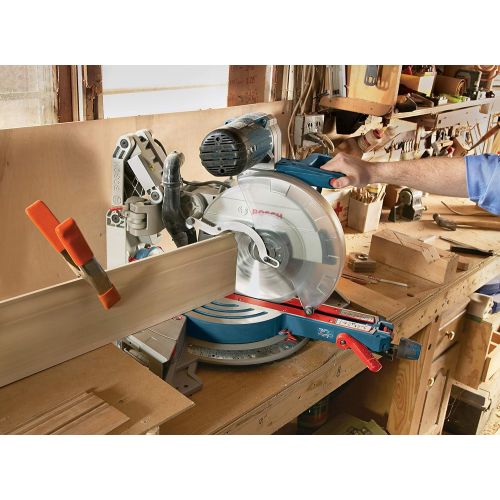  BOSCH Power Tools GCM12SD - 15 Amp 12 Inch Corded Dual-Bevel Sliding Glide Miter Saw with 60 Tooth Saw Blade , Blue