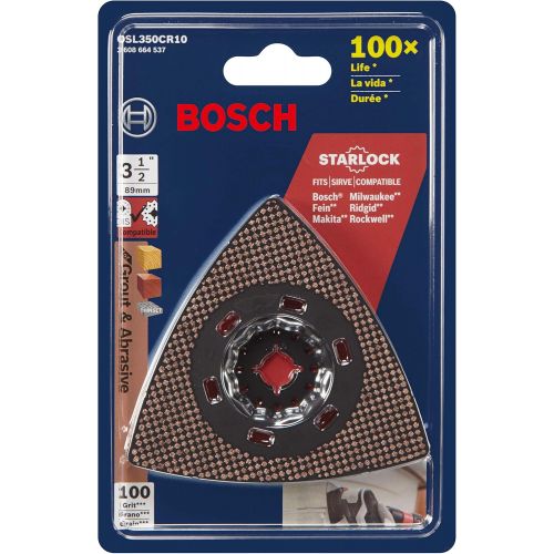 Bosch OSL350CR10 Starlock Oscillating Multi-Tool Carbide 100 Grit Delta Sanding Pad
