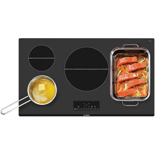  Bosch NIT5668UC 500 Series 37 Electric Cooktop with 5 Elements, Smoothtop Style, Pan Presence Sensor, ADA Compliant, Induction Technology, SpeedBoost in Black