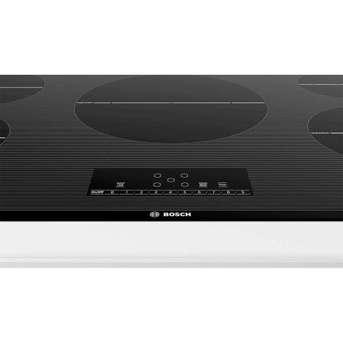  Bosch NIT5668UC 500 Series 37 Electric Cooktop with 5 Elements, Smoothtop Style, Pan Presence Sensor, ADA Compliant, Induction Technology, SpeedBoost in Black