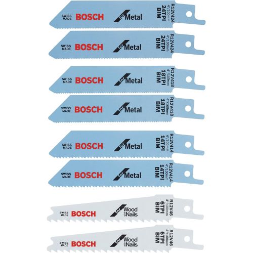  Bosch R12V8PK 8-Piece All-Purpose Reciprocating Saw Blade Set