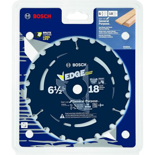  Bosch DCB618 6-1/2 In. 18 Tooth Daredevil Portable Saw Blade Corded/Cordless Fast Cut