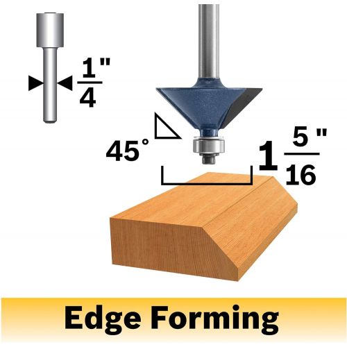  Bosch 85298MC 1-5/16 In. x 45° Carbide-Tipped Chamfer Router Bit