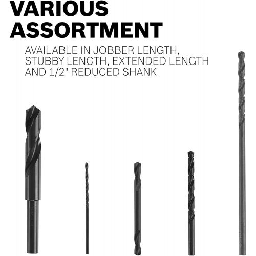  Bosch BL2643 1/4 In. x 6 In. Extra Length Aircraft Black Oxide Drill Bit