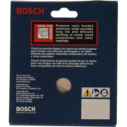  Bosch SR5R320 5-Piece 320 Grit 5 In. 8 Hole Hook-And-Loop Sanding Discs