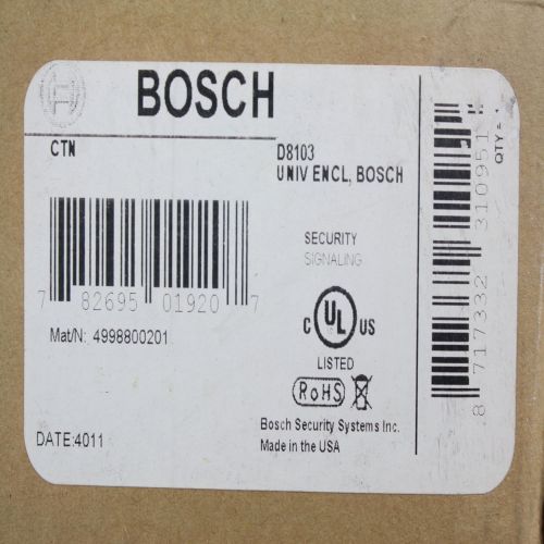 Bosch D8103 Grey Steel 16X16X3.5 Universal Enclosure Control Panel