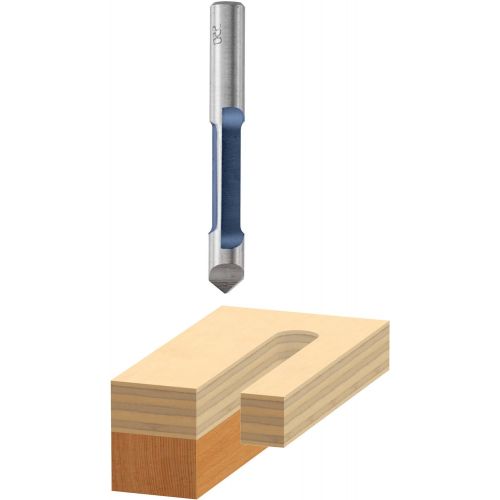  Bosch 85246 1/2-Inch Carbide Tipped Straight Fluted Pilot Panel Bit with Drill-through Point-Single Flute