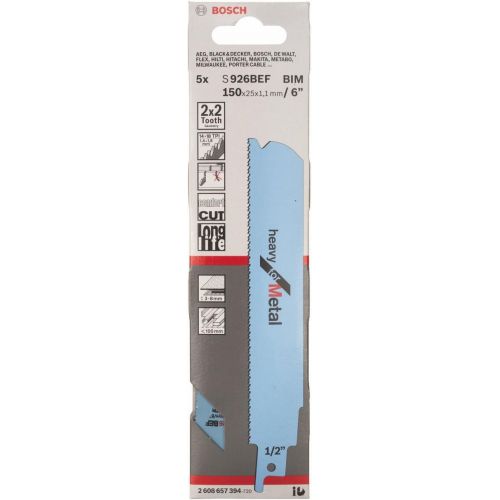  Bosch 2608657394 Saber Saw Blade S926 Bef 5 Pcs