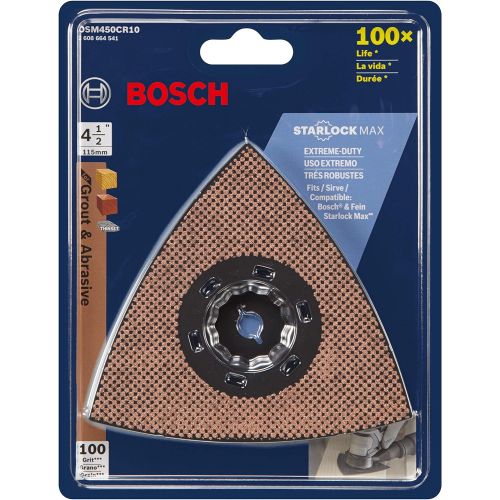  Bosch OSM450CR10 StarlockMax Oscillating Multi-Tool Carbide 100 Grit Delta Sanding Pad