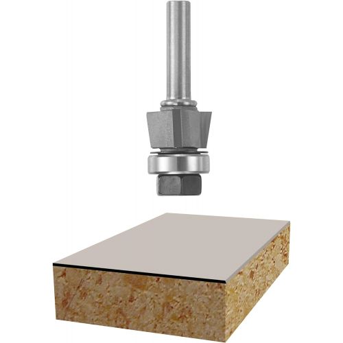  BOSCH 85422M 3/4-Inch Diameter 3/8-Inch Cut Triple Flute Laminate 9 Degree Trim Router Bit 1/4-Inch Shank With 5/8-Inch Ball Bearing