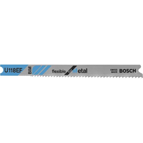  Bosch U118EF 5-Piece 3-1/8 In. 14-18 Progressive TPI Flexible for Metal U-shank Jig Saw Blades